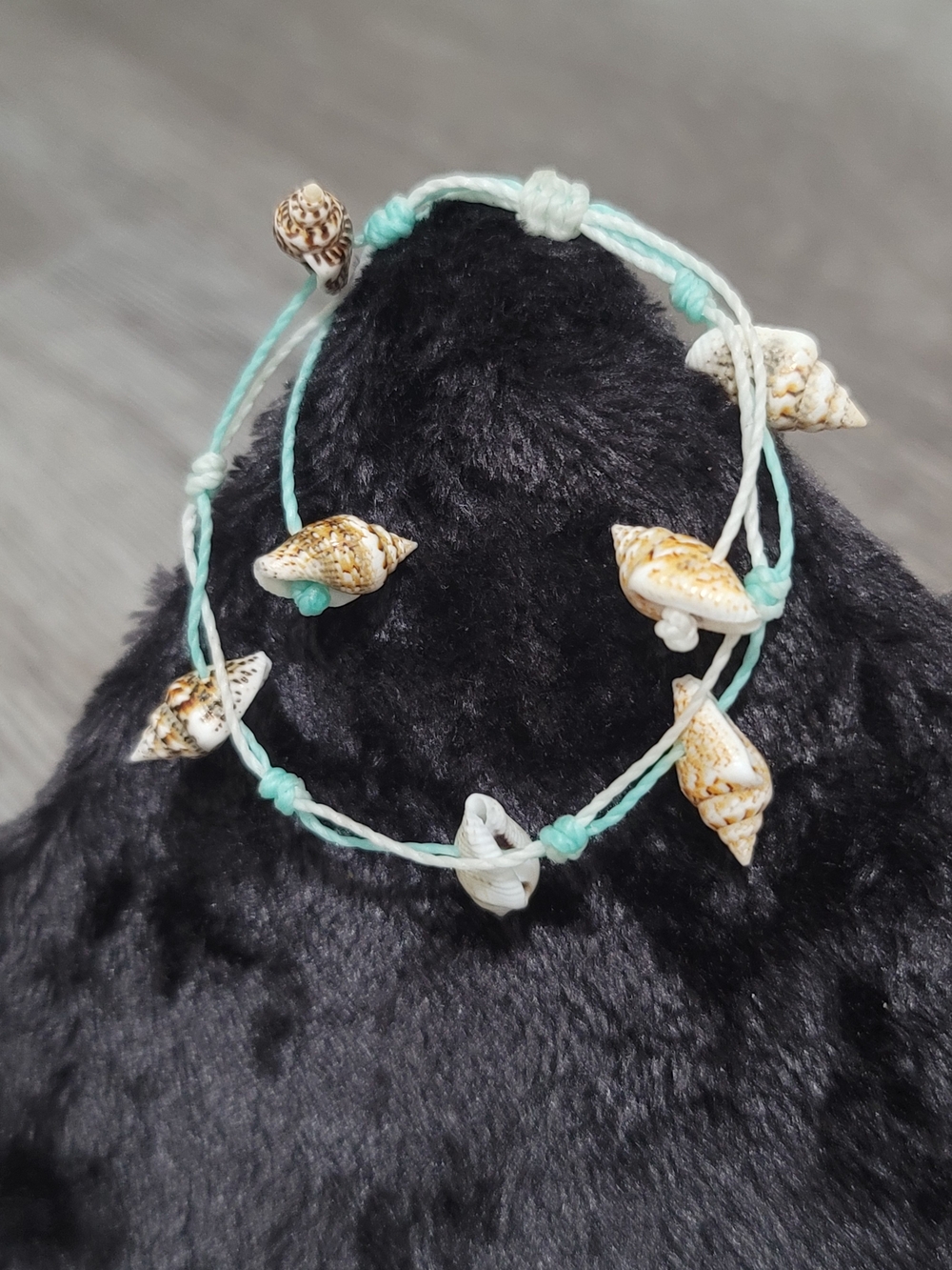 Handmade Seashell Bracelet - Assorted Color Cord with Natural Shells